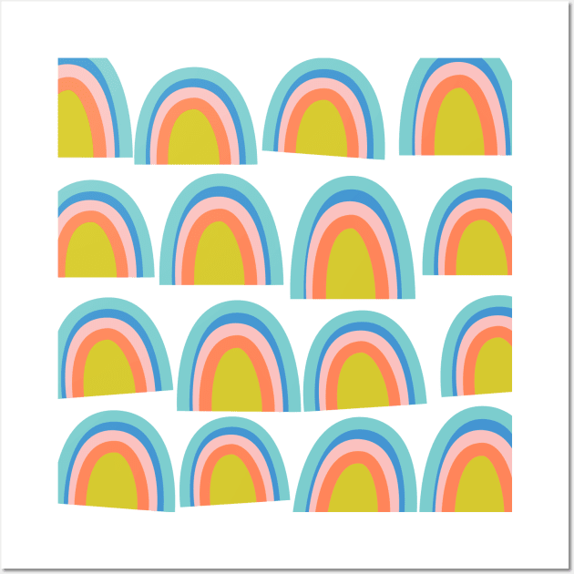 Colorful Rainbow Pattern Wall Art by ApricotBirch